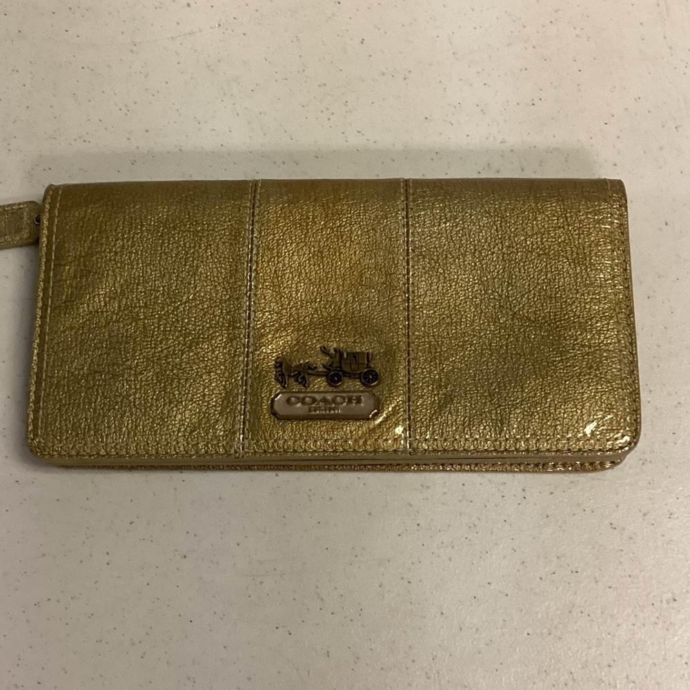 Coach Metallic Gold Clutch